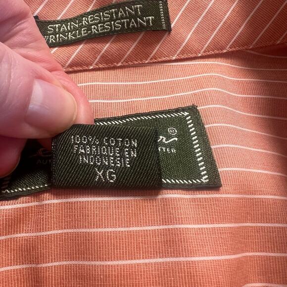 EDDIE BAUER WRINKLE AND STAIN RESISTANT LONG SLEEVE BUTTON DOWN MENS DRESS SHIRT - Picture 10 of 12